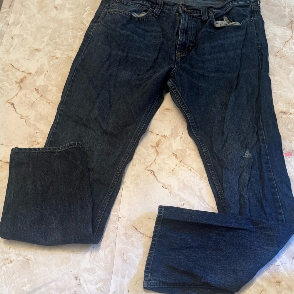 Men's Dark Blue Denim Jeans
